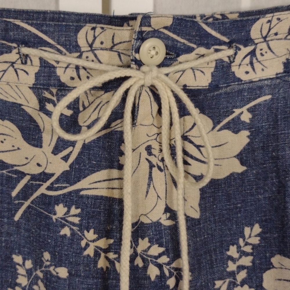Linen and cotton printed pants 14 - Picture 2 of 8